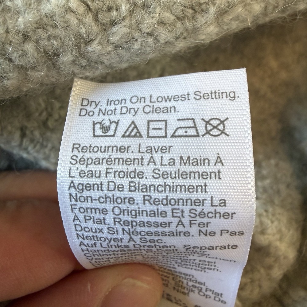 J. Crew Gray Boucle Sweater Cardigan Jewel Buttons XS Merino Wool Blend Pockets - Picture 7 of 7